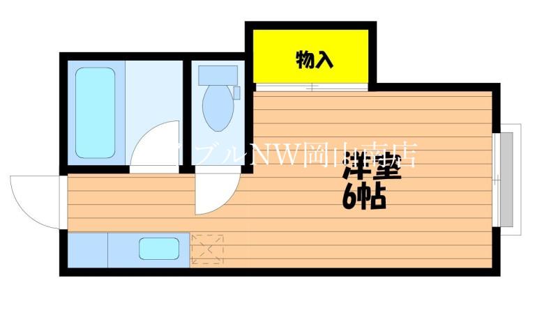 コーポレイバン(1K/2階)の間取り写真