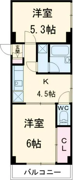 フラットアマハ 4階階 間取り