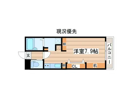 ファインパル(ワンルーム/1階)の間取り写真