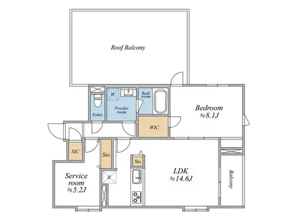 SPコート興野(1SLDK/5階)の間取り写真