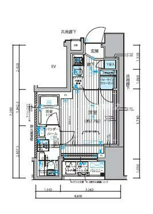 メインステージ新御徒町 5階階 間取り