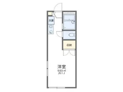 レオパレス橋本(ワンルーム/1階)の間取り写真