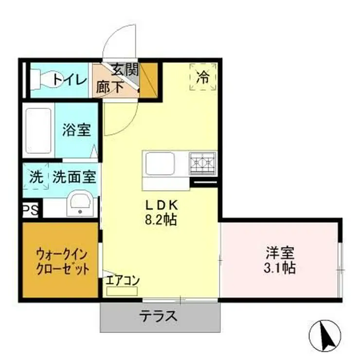 ロンサール 1階階 間取り