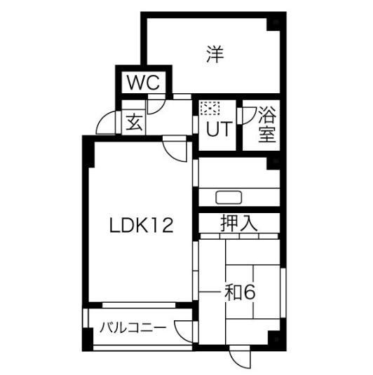 SK麻生36(2LDK/4階)の間取り写真