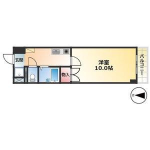 グランドハイツ豊山I(1K/4階)の間取り写真