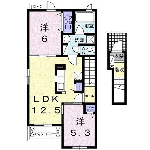 シリウス29 I(2LDK/2階)の間取り写真