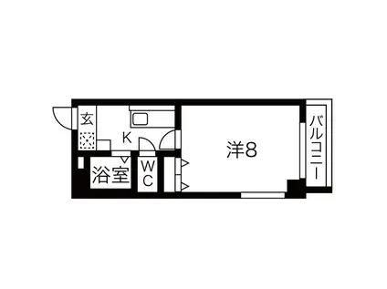 KOU YOU春岡(1K/1階)の間取り写真