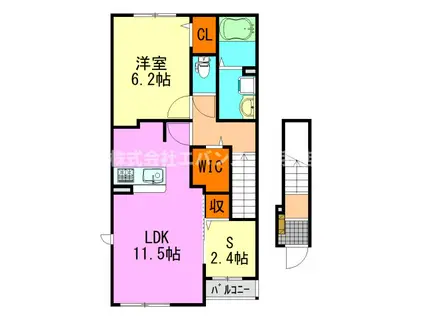 エアリーB(1SLDK/2階)の間取り写真