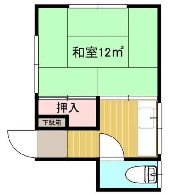 須山荘(1K/1階)の間取り写真