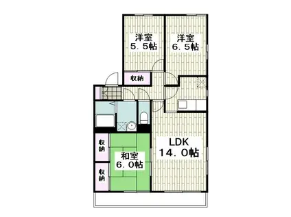 メゾン・ド・葉山(3LDK/1階)の間取り写真