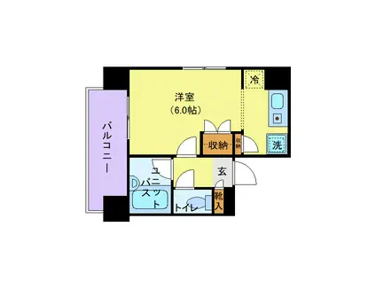 メゾン・ド・レノン(ワンルーム/4階)の間取り写真