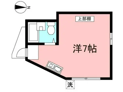 リヴ代沢(ワンルーム/2階)の間取り写真