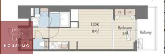 S-RESIDENCE天満橋AR(1LDK/3階)の間取り写真