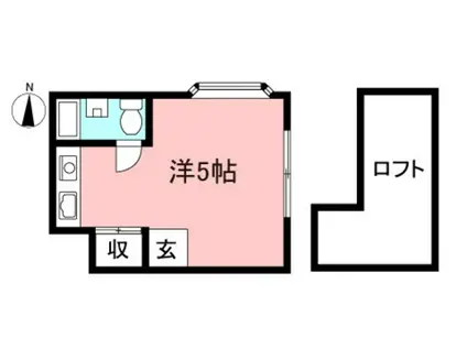 パストラル宿河原(ワンルーム/1階)の間取り写真