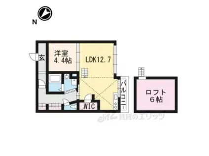 HEIGHTS 6地蔵(1LDK/2階)の間取り写真