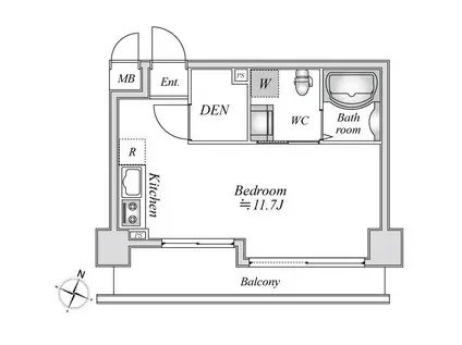 リエス千葉新宿(ワンルーム/6階)の間取り写真