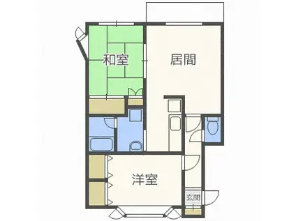 エトワール伏古(2LDK/2階)の間取り写真