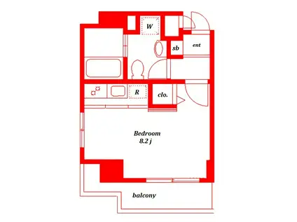 サンリュミエSEIKOH(ワンルーム/7階)の間取り写真