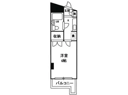 ファースト・アヴェニュー(1K/6階)の間取り写真