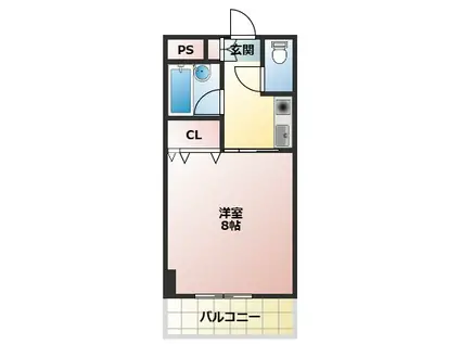 グリーンゲイブルスII(1DK/7階)の間取り写真