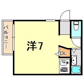 プチメゾン神(ワンルーム/1階)の間取り写真
