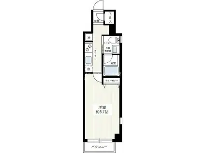 カスタリア神保町(1K/10階)の間取り写真