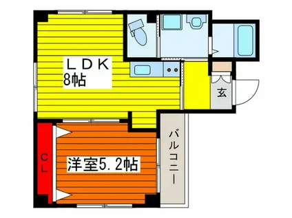 ロイヤルシティニュー赤羽II(1LDK/1階)の間取り写真