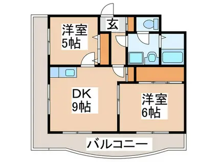 ラ・トゥール鷺沼(2DK/2階)の間取り写真