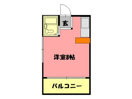 コーポライフビル(ワンルーム/3階)の間取り写真