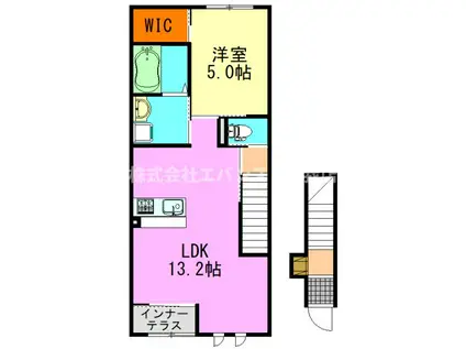 サウザンドリーフ(1LDK/2階)の間取り写真