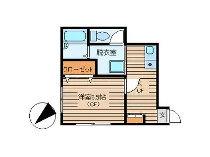 コーポ・エドワール(1K/1階)の間取り写真