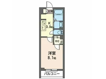 フォレナ レジデンス(1K/2階)の間取り写真