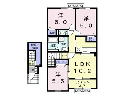 アネシス・ルナ(3LDK/2階)の間取り写真