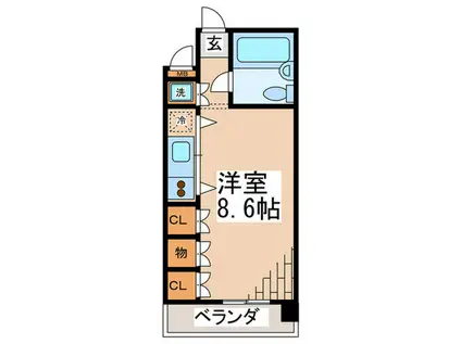 NEST(ワンルーム/4階)の間取り写真