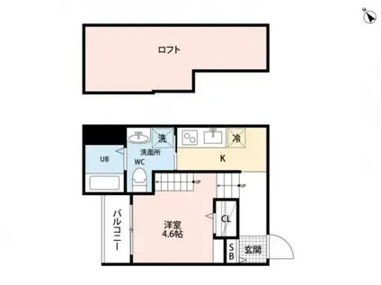 APARTMENT楓(ワンルーム/2階)の間取り写真