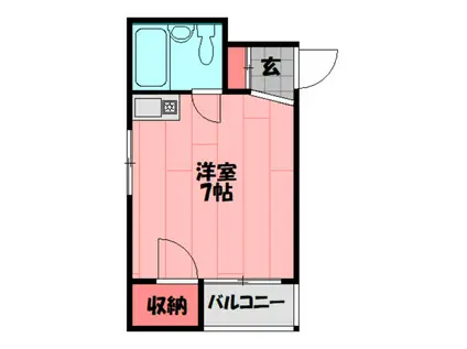 パーソナル20番館(ワンルーム/4階)の間取り写真