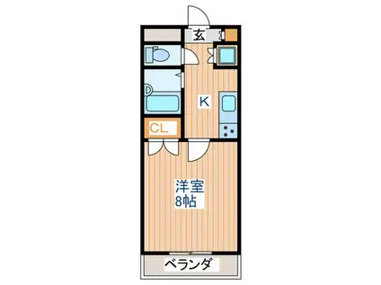 ハイグレース泉崎(1K/3階)の間取り写真