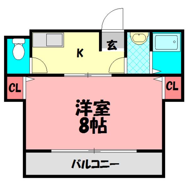 ファミーユイシハラ(1K/3階)の間取り写真