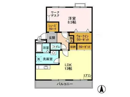 パティエール上本郷(1LDK/4階)の間取り写真