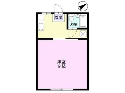 ジー・プロセスアパート(1K/1階)の間取り写真