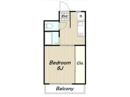 グランドイーストⅡ(1K/2階)の間取り写真