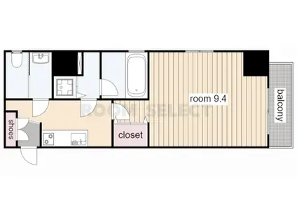 プロシード金山(1K/10階)の間取り写真