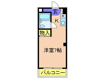 バイオレットキャッスルイン宝塚(ワンルーム/2階)の間取り写真