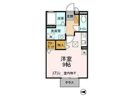 タウン-A(ワンルーム/1階)の間取り写真