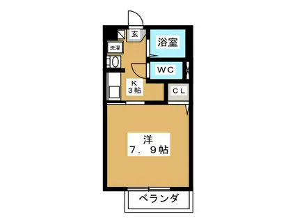 コモハウスARUGO(1K/1階)の間取り写真