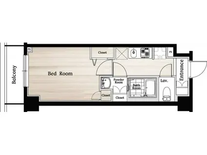 Nステージ鶴見(1K/1階)の間取り写真