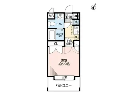 ダイナコートエスタディオ大濠公園II(1K/7階)の間取り写真