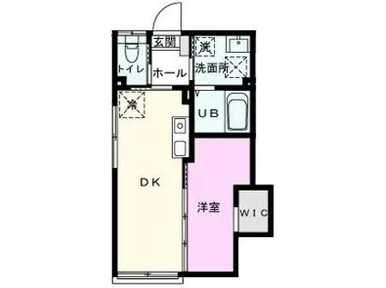 ダイヤハイツ(1DK/2階)の間取り写真