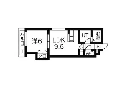 コスモハイツNO5(1LDK/4階)の間取り写真