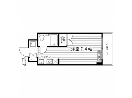 学生会館 サンクリバージュ野方(ワンルーム/4階)の間取り写真